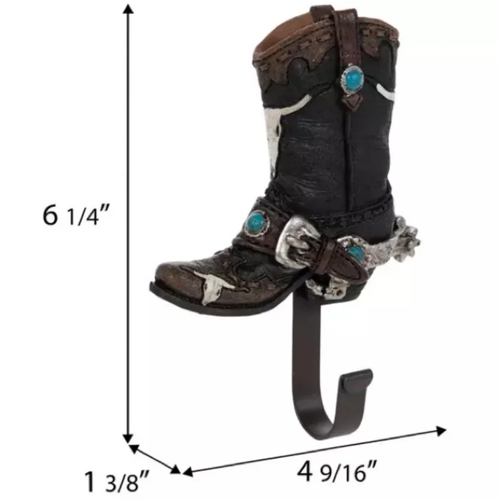 (2) Cowboy Boot Metal Wall Hook